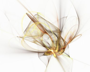 Fraktal tasarlamak. Sarı duman patlama.