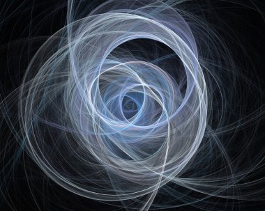 Fraktal tasarlamak. Siyah mavi daireler.