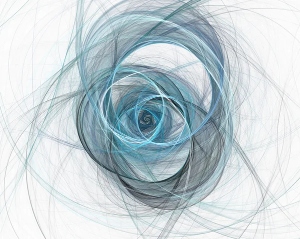 Абстрактная фрактальная конструкция. Синие круги на белом . — стоковое фото