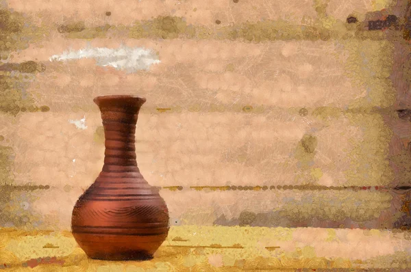 Digitally modified image. Ceramic bottle. — Stock Photo, Image