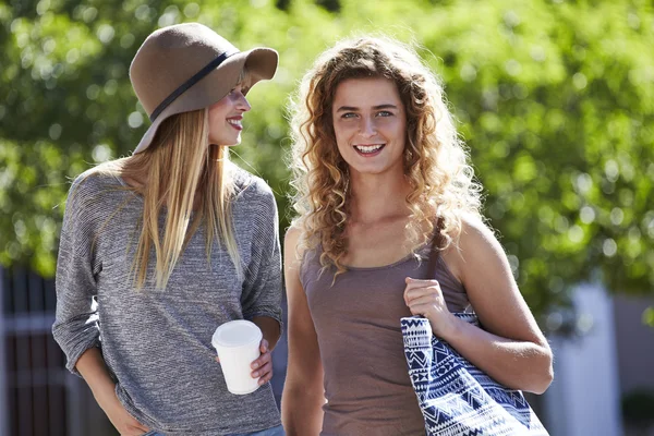 Two young girlfriends — Stock Photo, Image