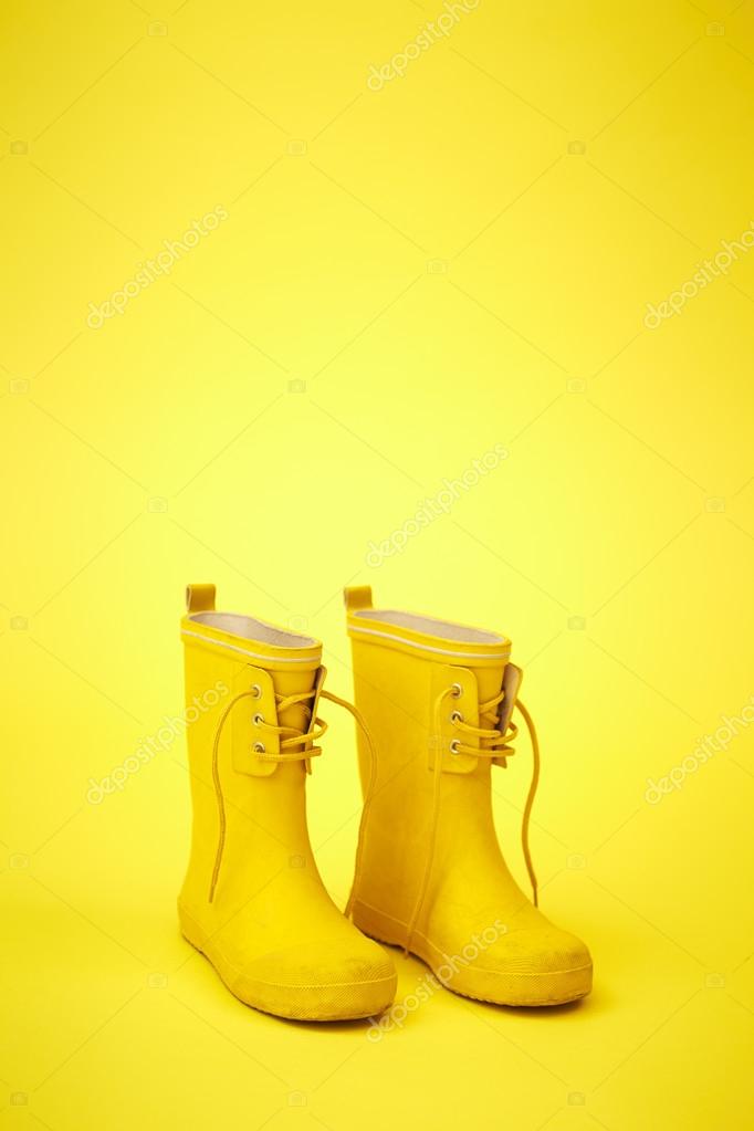 bright yellow boots