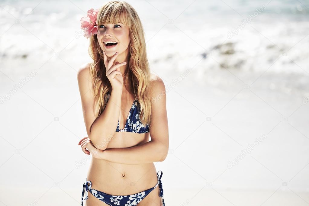 Bikini beauty at beach