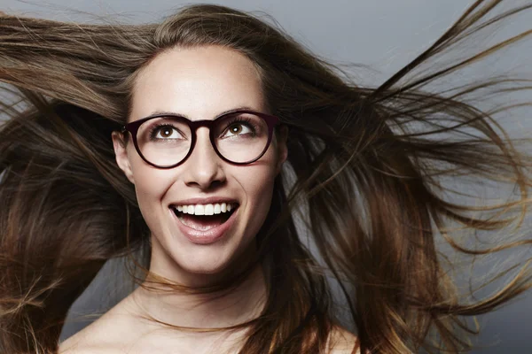 Windswept young woman — Stock Photo, Image