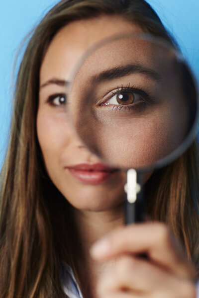 Красивая карие глаза девушка
 