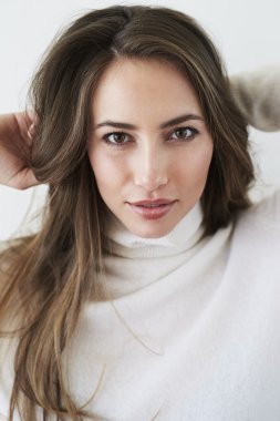 güzel bir kadın beyaz