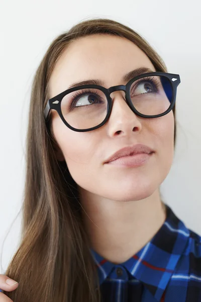 美しい若い女性の眼鏡 — ストック写真