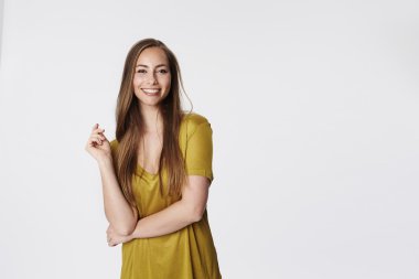 Kendine güvenen genç güzellik