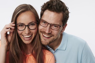  couple wearing glasses