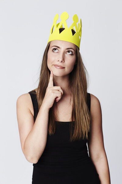 Beautiful woman with crown