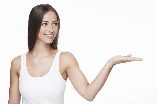 Woman with arm out — Stock Photo, Image