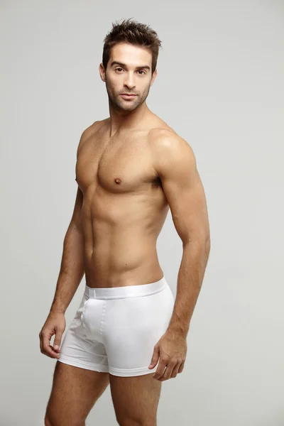 Man in underpants posing — Stock Photo, Image