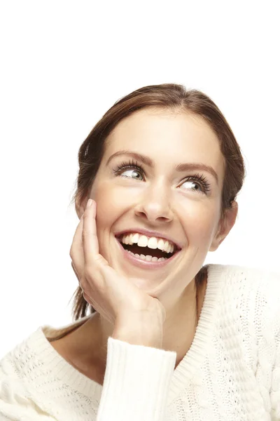 Jovem mulher sorrindo — Fotografia de Stock