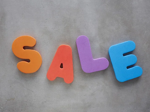 SALE letters against grey — Stock Photo, Image