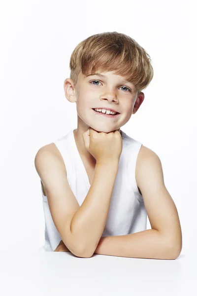 Young boy in vest — Stock Photo, Image