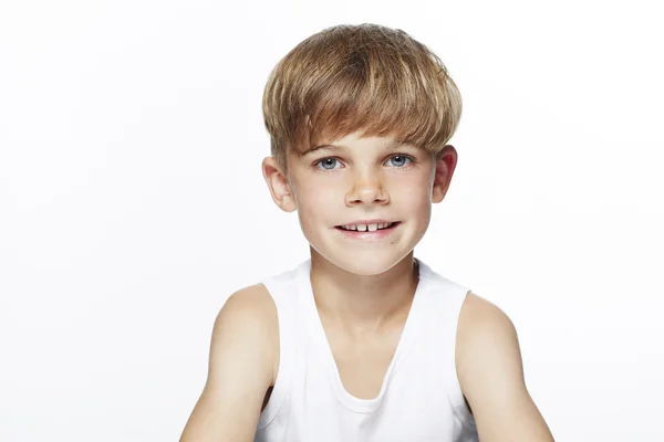 Jonge jongen in vest — Stockfoto