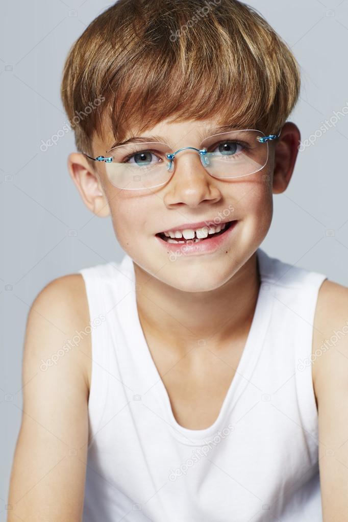 Young boy wearing glasses — Stock Photo © sanneberg 71703543
