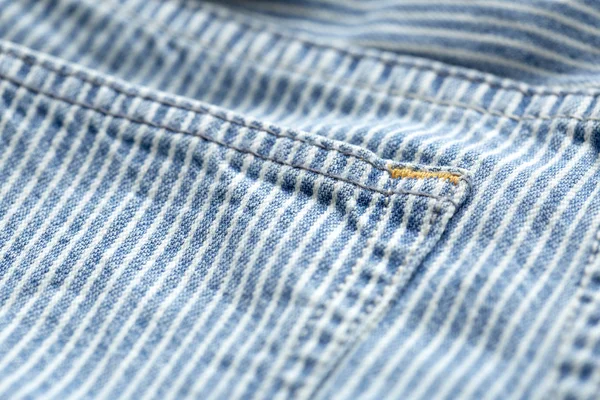 Pocket on striped jeans — Stock Photo, Image