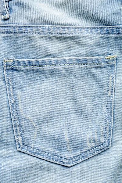 Achterzak op jeans — Stockfoto