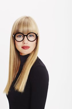 Çekici genç sarışın öğrenci