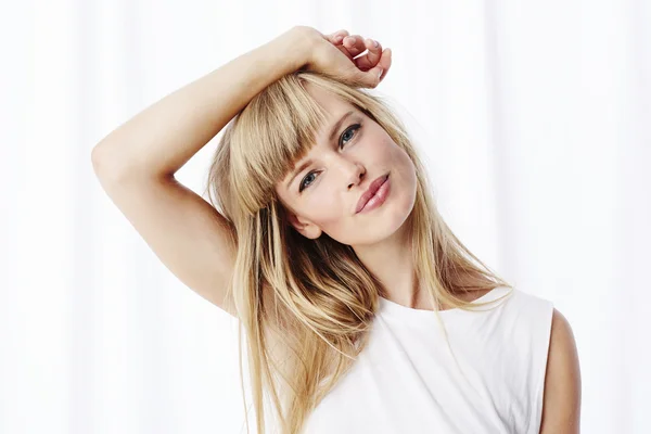 Portrait of beautiful blond woman — Stock Photo, Image