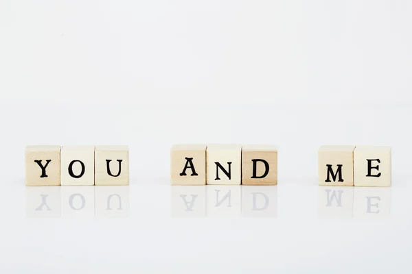 'Tu ed io 'scritto nelle piastrelle — Foto Stock