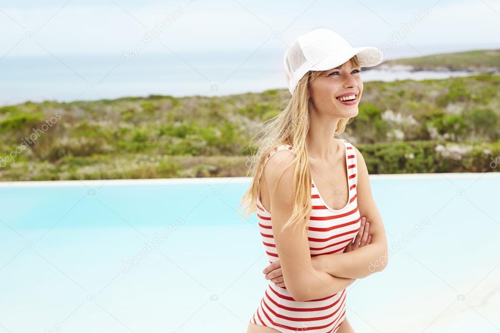 young model in swimsuit