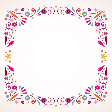 Çiçekli çerçeve kenarlığı