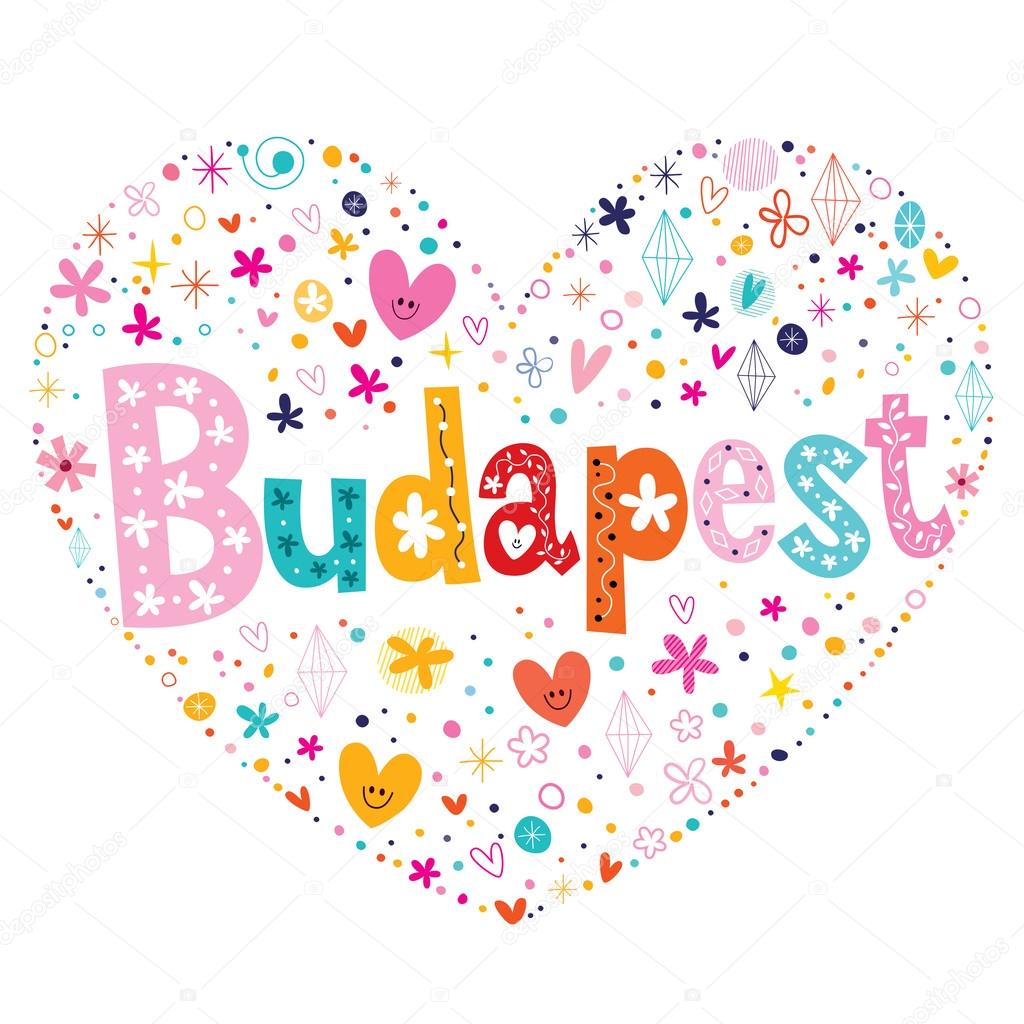 ✓ Budapest heart shaped type lettering vector design premium vector in  Adobe Illustrator ai ( .ai ) format, Encapsulated PostScript eps ( .eps )  format