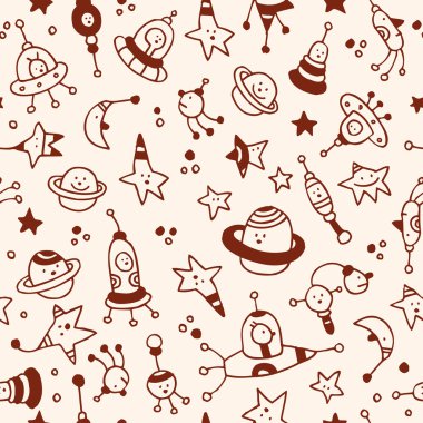 uzaylılar, gezegenler, yıldızlar, Uzay Evren karakter seamless modeli