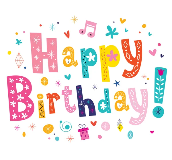 Happy Birthday greeting card ⬇ Vector Image by © Aliasching | Vector ...
