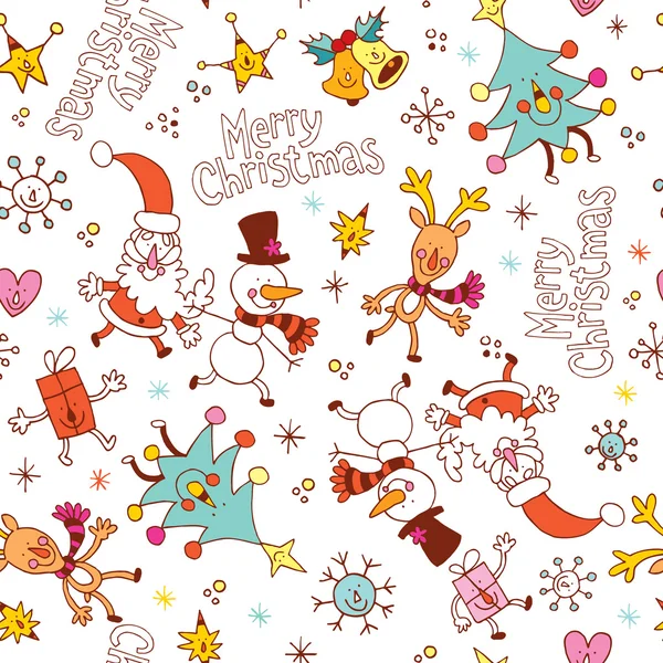 Merry Christmas seamless pattern — Stock Vector