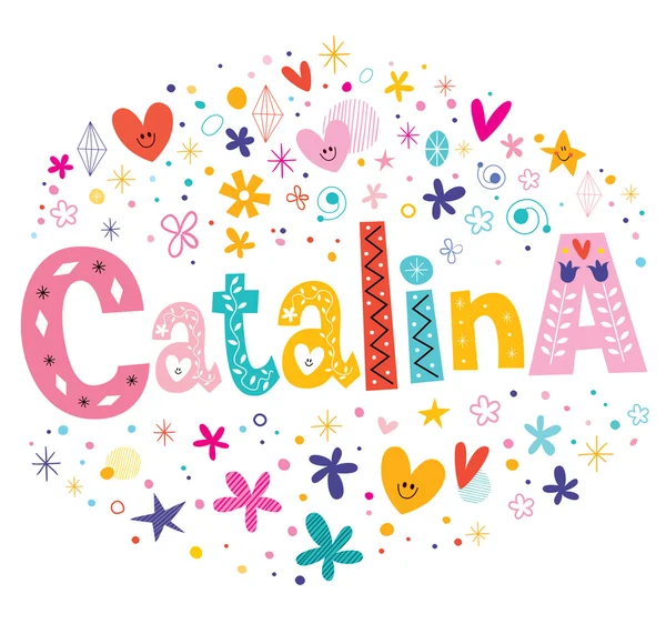 Catalina nombre de pila femenino — Vector de stock