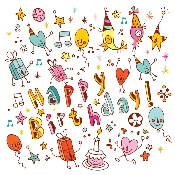 Happy Birthday greeting card — Stock Vector