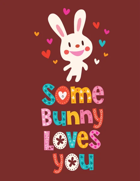 Bazı tavşan seni seviyor — Stok Vektör