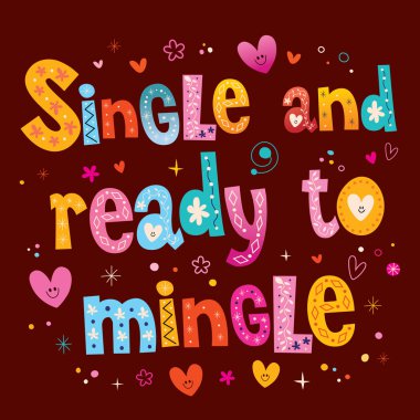 single and ready to mingle clipart
