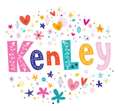 Kenley kadın verilen ad benzersiz tasarım yazı