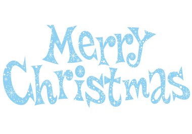 Merry Christmas benzersiz kış tasarım yazı 