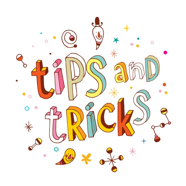 Tipps und Tricks zur handgezeichneten Gestaltung von Schriftzügen — Stockvektor