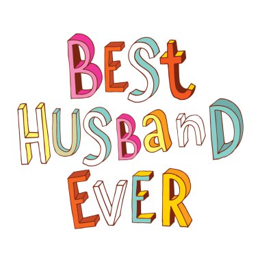 best husband ever lettering clipart