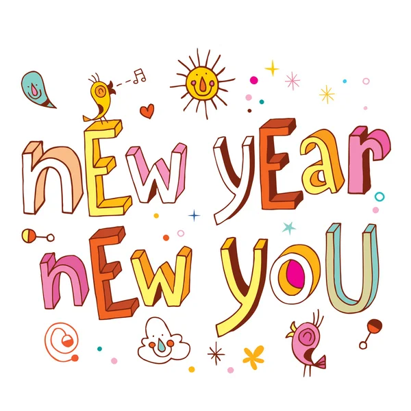 New Year new you — Stock Vector
