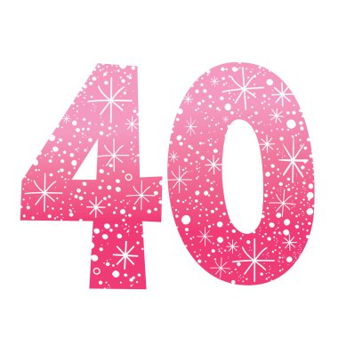 Dekoratif kutlama sayısı kırk