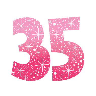 kutlama dekoratif numarası otuz beş