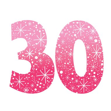 kutlama dekoratif numarası otuz