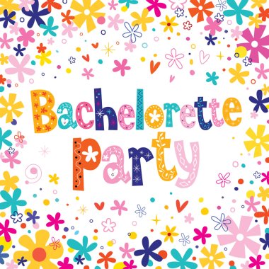Bachelorette party card clipart
