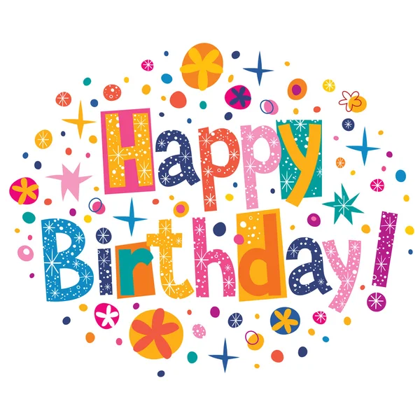 Happy Birthday greeting card — Stock Vector