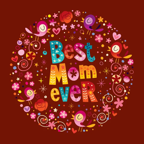 Happy Mothers Day card beste moeder ooit — Stockvector