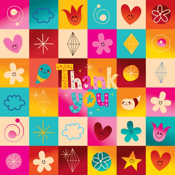 Carte de vœux avec des personnages mignons — Image vectorielle
