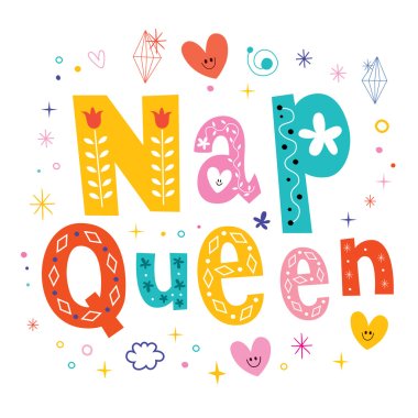 nap queen typography lettering decorative type