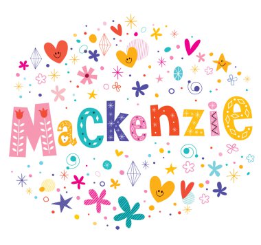Mackenzie kızlar dekoratif yazı tipi tasarım adı
